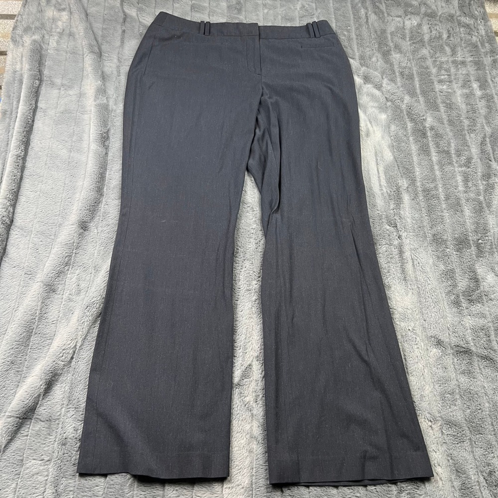 Ann Taylor LOFT Julie Wide Leg Dress Pants Dark Gray Trousers Womens 12